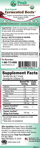 Peak Pure & Natural Peak Organic Fermented Beets - Organic Fermented Beet Powder Peak Pure & Natural buy supplements canada