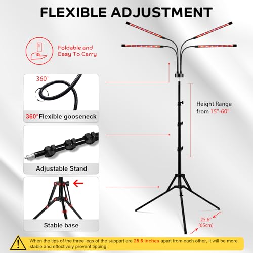 Devowellte Red Light Lamp for Face, 80 LEDs Red Light Lamp Height Free Adjustment Infrared Light Devowellte buy supplements canada