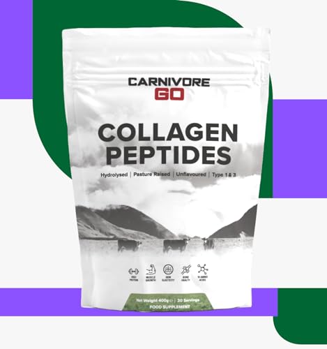 Carnivore Go Grass Fed Bovine Collagen Powder - 400g Hydrolysed Type 1 & 3 Carnivore Go buy supplements canada