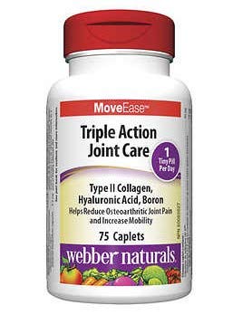 Webber Naturals Triple Action Joint Care, 75 caplets Webber Naturals buy supplements canada