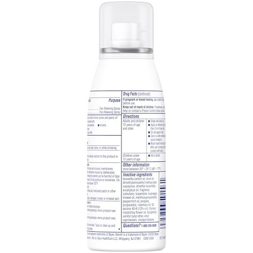 AleveX Pain Relieving Spray, Fast Acting & Fast Drying for Targeted Pain Relief, 3.2 oz Spray Aleve buy supplements canada
