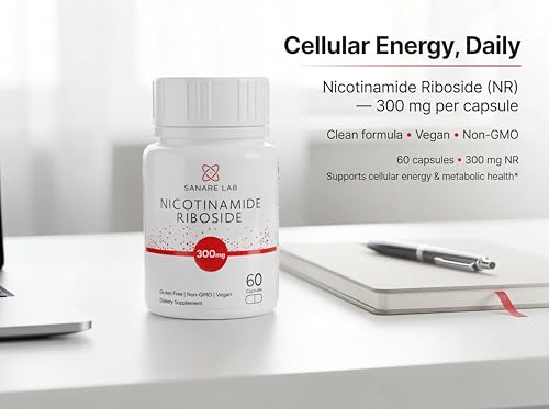 Sanare Lab NAD+ Supplement with Nicotinamide Riboside (NR) 300 mg | Cellular Energy & Metabolism Support | 60 Capsules Sanare Lab buy supplements canada