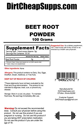 DirtCheapSupps Beet Powder 100g (33 Servings) DirtCheapSupps buy supplements canada