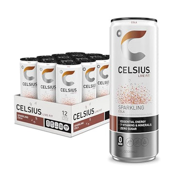 CELSIUS Sparkling Cola, Functional Essential Energy Drink 12 Fl Oz (Pack of 12) CELSIUS buy supplements canada
