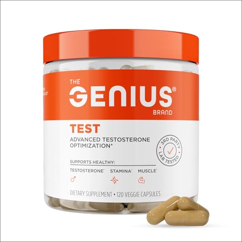 Genius Test, Advanced Testosterone Booster for Men - Natural Stamina, Endurance, Energy & Strength Enhancing Supplement - Lean Muscle Builder, Brain & Libido Support Male Supplements, 120 Veggie Pills The Genius Brand buy supplements canada