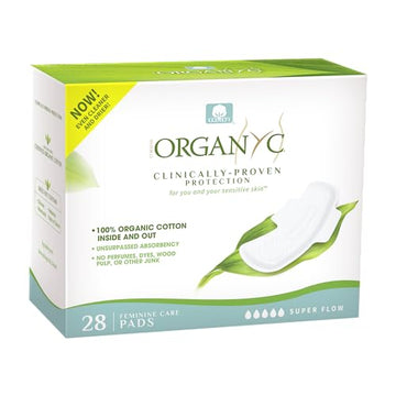 Organyc New and Improved 100% Certified Organic Cotton Overnight Feminine Pads Organyc buy supplements canada