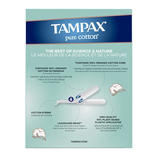 TAMPAX Pure 100% Organic Cotton Core Super Absorbency Tampons - 24 ct Tampax buy supplements canada