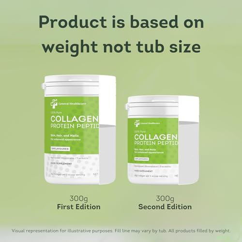 100% Pure Collagen Powder Protein Peptides - General Healthcare 300g Supplement General Healthcare buy supplements canada