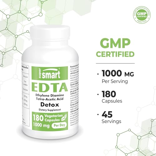 Supersmart - EDTA 1000mg per Day - Calcium Disodium EDTA Supplement | Non-GMO Supersmart buy supplements canada