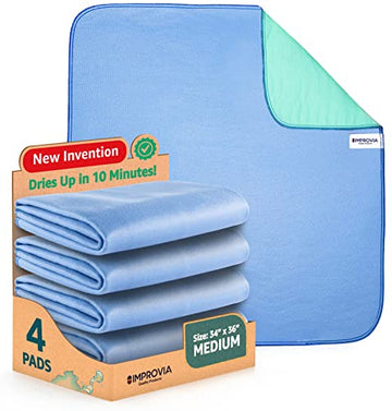 IMPROVIA® Washable Underpads, 34" x 36" (Pack of 4) - Heavy Absorben IMPROVIA buy supplements canada