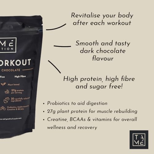 Vegan Post Workout Protein Powder | Dark Chocolate | 301g | Tame Nutrition Tame Nutrition buy supplements canada