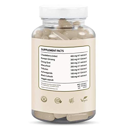 Hormone Balance for Women – Natural Female Energy & Mood Pills – Hot Flashes Menopause Relief Supplement with Vitex Chasteberry, Dong Quai, Maca Root Powder, Ginseng – 90 Veggie Capsules Herbal-avRay buy supplements canada