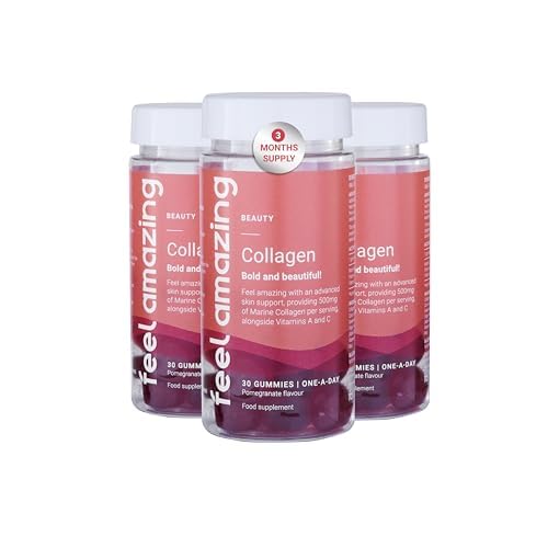 Collagen Gummies with Vitamins A and C, 500mg of Marine Collagen Per Serving, Advanced Skin Support, Feel Amazing buy supplements canada
