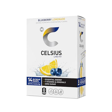 CELSIUS On-the-Go Essential Energy Drink Mix, Blueberry Lemonade (14 Stick Pack) CELSIUS buy supplements canada