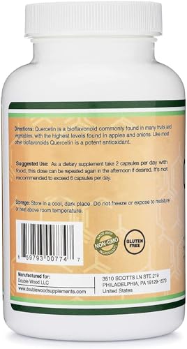 Quercetin with Bromelain - 120 Count (1,200mg Servings) Immune Health Capsules Double Wood Supplements buy supplements canada