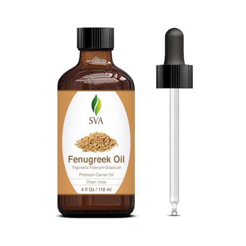 SVA Fenugreek Oil 4oz (118ml) Premium Carrier Oil with Dropper for Hair Care, Hair Oiling, Scalp Massage SVA ORGANICS buy supplements canada