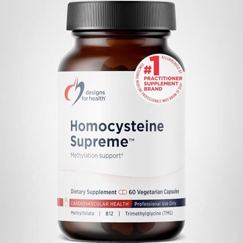 Designs for Health Homocysteine Supreme - Methylated B Vitamins with Riboflavin, B6, B12, Folate, L-Serine & TMG for Brain Support & Heart Health - Methylated Multivitamin (60 Capsules) Designs for Health buy supplements canada