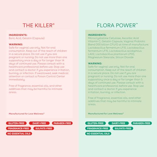 Love Wellness Womens Vaginal Suppository Duo, The Killer & Flora Power Love Wellness buy supplements canada