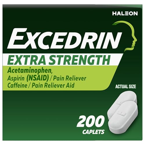 Excedrin Extra Strength Pain Relief Caplets for Headache Relief, Acetaminophen 250mg, Aspirin 250mg, Caffeine 65mg, Pain Reliever, 200 Count Excedrin buy supplements canada