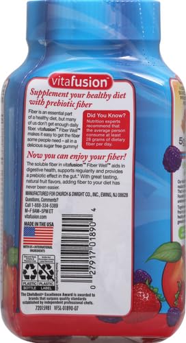 Vitafusion Fiber Well Sugar Free Fiber Supplement, Peach, Strawberry And Blackberry Vitafusion buy supplements canada