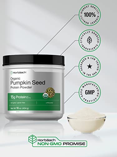 Pumpkin Seed Protein Powder Organic | 16 oz | Vegetarian, Gluten Free, and Non-GMO Horbäach buy supplements canada