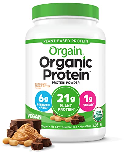 Orgain Organic Vegan Protein Powder, Chocolate Peanut Butter - 21g of Plant Based Protein Orgain buy supplements canada