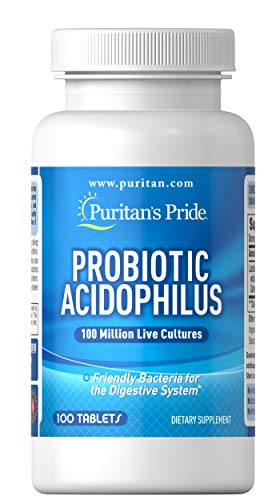Puritan's Pride Probiotic Acidophilus Tablets, White, 100 Count Puritan's Pride buy supplements canada
