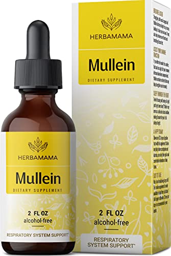 Mullein Leaf Tincture - Lung Cleanse - Vegan Lung Detox - Respiratory Health HERBAMAMA buy supplements canada