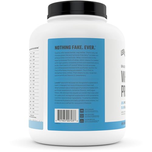 Levels Grass Fed 100% Whey Protein, No Hormones, Unflavored, 5LB Levels Nutrition buy supplements canada