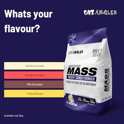 Out Angled Method Mass Gainer Powder, Tropical Banana, 6kg, 100 Scoops OUT ANGLED buy supplements canada