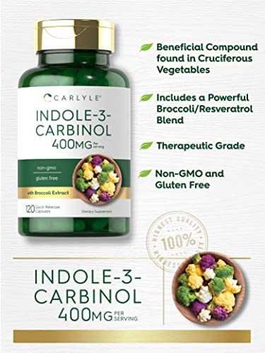 Carlyle Indole-3-Carbinol (I3C) 400mg | 120 Capsules | Advanced Formula Carlyle buy supplements canada