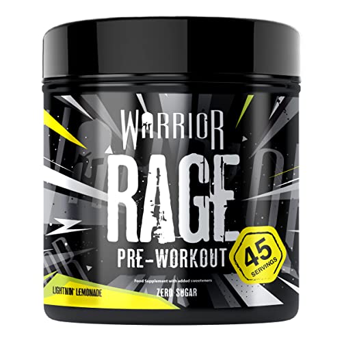 Warrior - RAGE Pre Workout Powder – Lightnin’ Lemonade 392g, WA-RG-045-01 Warrior buy supplements canada