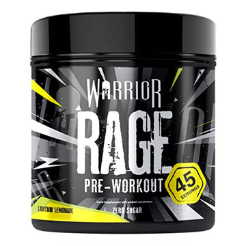 Warrior - RAGE Pre Workout Powder – Lightnin’ Lemonade 392g, WA-RG-045-01 Warrior buy supplements canada