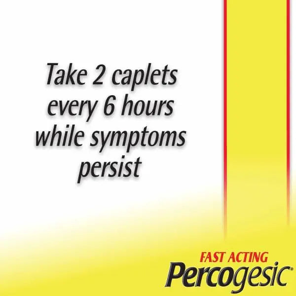 Percogesic Original Pain Relief | Aspirin Free Fast Acting Relief | 90 Coated Caplets (4 Pack) Percogesic buy supplements canada