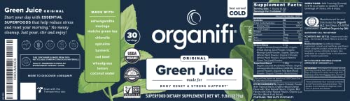 Organifi Green Juice - Organic Superfood Powder - 90-Day Supply - Organic Vegan Greens Organifi buy supplements canada