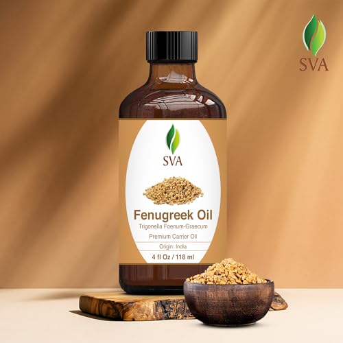SVA Fenugreek Oil 4oz (118ml) Premium Carrier Oil with Dropper for Hair Care, Hair Oiling, Scalp Massage SVA ORGANICS buy supplements canada