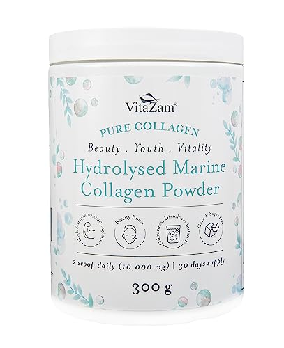 Vitazam Pure Marine Collagen Powder - 100% Hydrolysed Collagen Peptides for Hair Skin and Nails VitaZam buy supplements canada