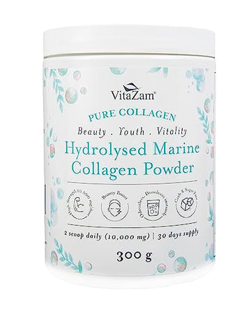 Vitazam Pure Marine Collagen Powder - 100% Hydrolysed Collagen Peptides for Hair Skin and Nails VitaZam buy supplements canada