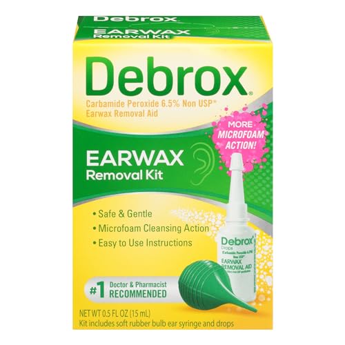 Debrox Ear Wax Removal Kit, Ear Cleaning Kit Includes Rubber Bulb Syringe Debrox buy supplements canada