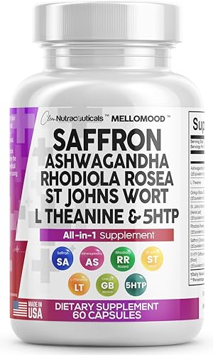 Clean Saffron Supplements with Ashwagandha 8000mg - Mood Support with L-Theanine Clean Nutraceuticals buy supplements canada