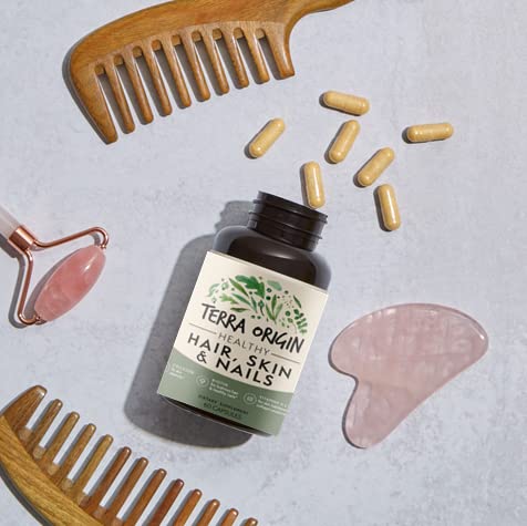 TERRA ORIGIN Healthy Hair, Skin and Nails Supplement | Collagen, Biotin, Horsetail & B-Complex | Supports Hair Strength, Skin Elasticity & Nail Growth | Vitamins for Women and Men | 60 Capsules TERRA ORIGIN buy supplements canada