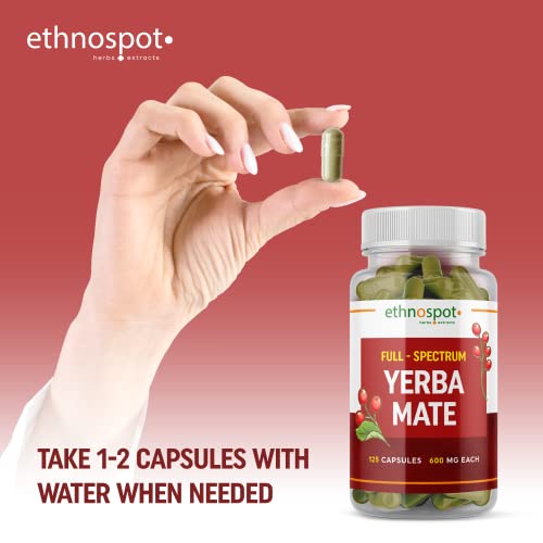Full Spectrum Yerba Mate Capsules - Boosts Energy & Mental Focus - Supports Health Ethnospot buy supplements canada