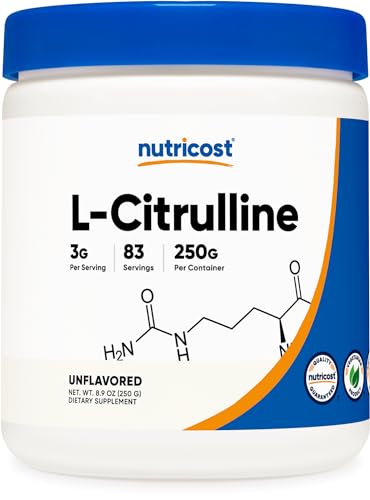Nutricost Pure L-Citrulline (Base) Powder 250 Grams Nutricost buy supplements canada