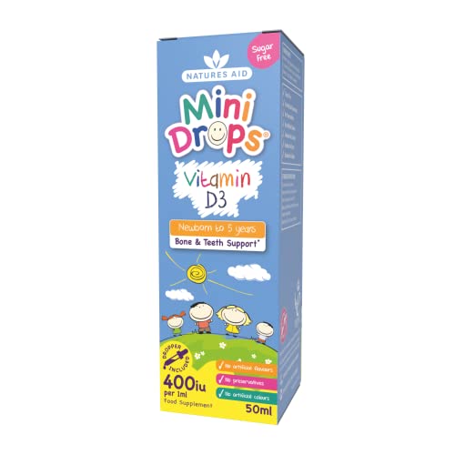 Natures Aid Vitamin D3 Mini Drops for Infants and Children, Sugar Free, 50ml natures aid buy supplements canada
