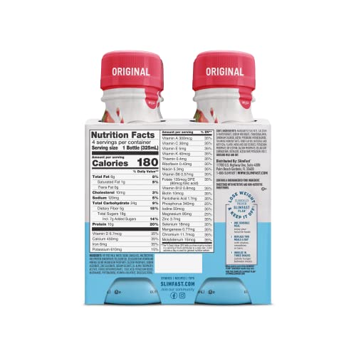 SlimFast Meal Replacement Shake, Original Strawberries & Cream, 10g of Ready to Drink Protein SlimFast buy supplements canada