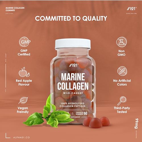Marine Collagen Gummies - Wild-Caught Marine - Tapioca Based - High Potency Hydrolysed Marine Collagen Gummies ALPHA01 buy supplements canada