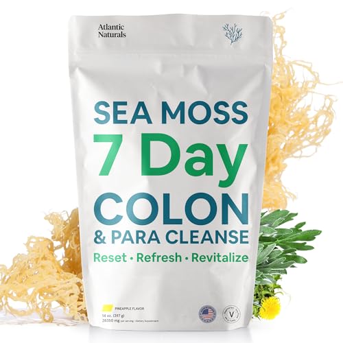 Atlantic Naturals Sea Moss 7 Day Colon and para Cleanse | Detox, Gut Health and Intestinal Atlantic Naturals buy supplements canada