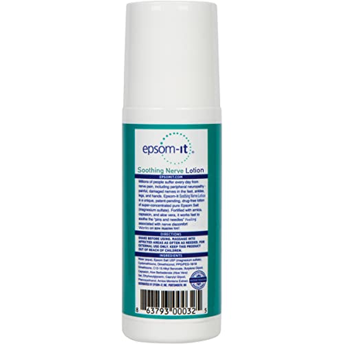 Epsom-It Soothing Nerve Lotion - Roll On Epsom Salt Magnesium Lotion, Topical Magnesium Cream with Capsaicin & Arnica for Tired Muscles and Sleep, 3oz EPSOM-IT buy supplements canada