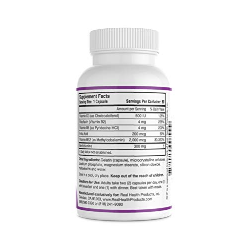 RHP Nerve Support Formula. Nutritional Support of Neuropathy, Nerve Relief from Aches, Nerve Pain & Discomfort. B-Complex with Benfotiamine and Methyl B12. 120 Capsules RHP buy supplements canada