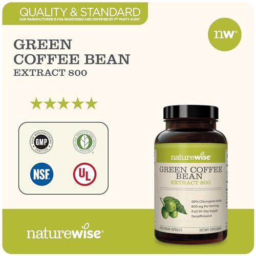 NatureWise Green Coffee Bean Extract - Pure Green Coffee Bean Capsules 800mg NatureWise buy supplements canada